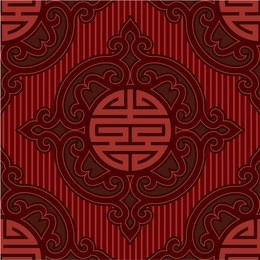 vector oriental seamless tile (pattern, wallpaper, background)