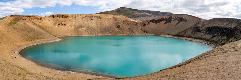  viti crater in the krafla area, iceland