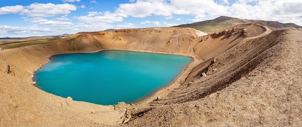  viti crater in the krafla area, iceland
