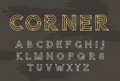 vector line font. trendy style typeface. letters from a to z. modern design.