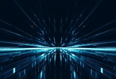 abstract lens flare space or time travel concept background