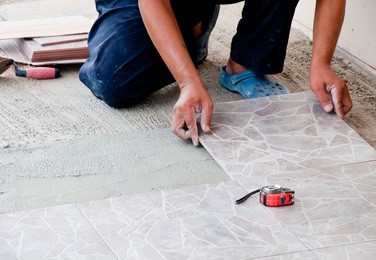 floor tile installation
