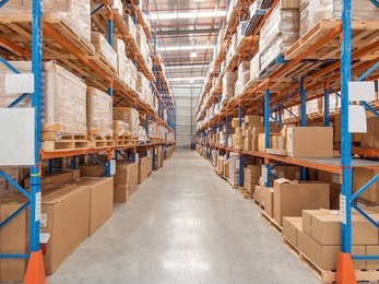 interior of logistics warehouse