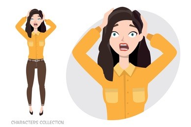 surprised shocked woman