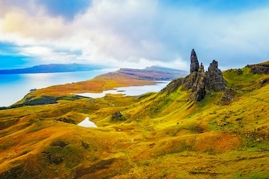  old man of storr rock formation, isle of skye, scotland.