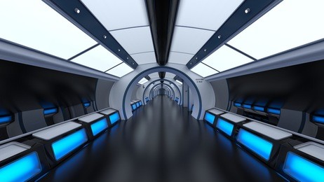 3d cg rendering of the space station