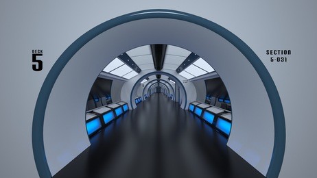 3d cg rendering of the space station