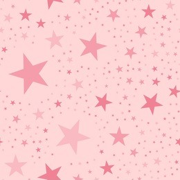 pink stars seamless pattern on light pink magnetic background.