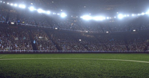 3d illustration/3d rendering of a sport stadium background made without existing references