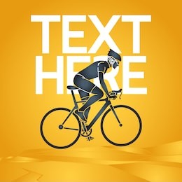 cycling race vector icon illustration