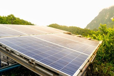solar panel in rural area