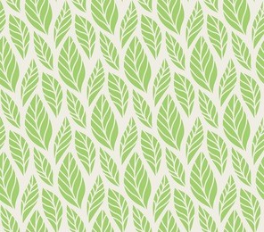 vector illustration of leaves seamless pattern. floral organic background. hand drawn leaf texture.