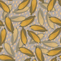 corn seamless pattern sweetcorn seamless background vector illustration