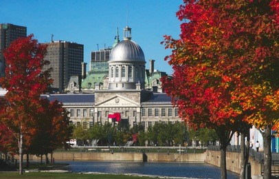 historical bonsecours market located in old montreal