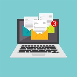 message inbox notification. email alert. email marketing. email icon or symbol