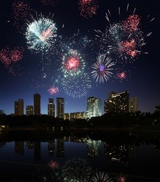 firework over city kuala lumpur