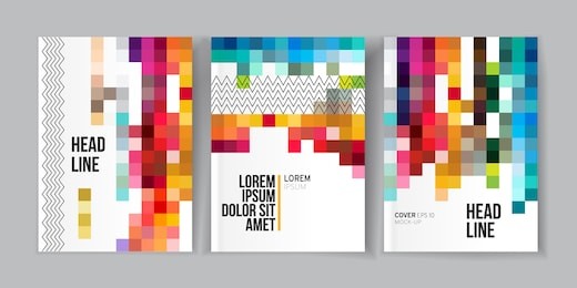 modern business brochure, banner, page, leaflet, flyer, magazine, cover book template. abstract colorful background lines, geometrical forms. cover presentation, layout in a4. page. vector set