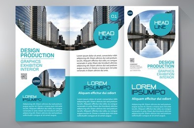 business brochure. flyer design. leaflets 3 fold template. cover book and magazine. annual report vector illustration
