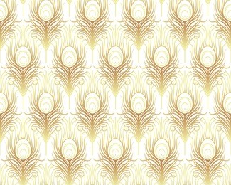 art deco style geometric seamless pattern in black and gold. vector illustration. roaring 1920's design. jazz era inspired . 20's. vintage fabric, textile, wrapping paper, wallpaper. retro hand drawn.