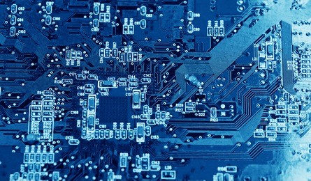electronic chip on mainboard computer / logic board/ cpu motherboard
