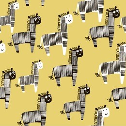 creative seamless pattern with zebra. childish texture for fabric, textile. vector background
