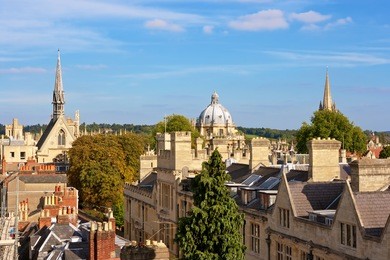 oxford viewed from saxon tower. england