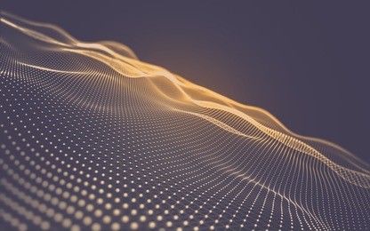 abstract polygonal space low poly dark background with connecting dots and lines. connection structure. 3d rendering