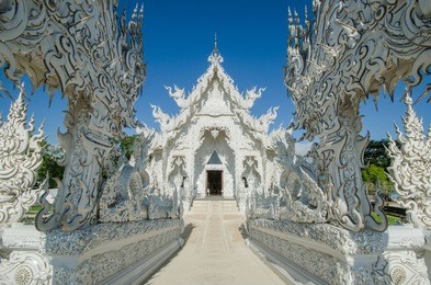thailand temple - wat rong khun of chiangrai asia thailand