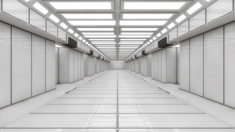 3d rendering. futuristic interior design background