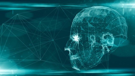 ai artificial intelligence digital robotic brain deep learning computer robotic machine 3d rendering