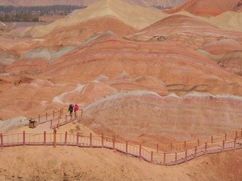 rainbow mountain landform, zhangye danxia, gansu , china. incredible