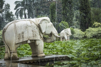 saheliyon-ki-bari (courtyard of the maidens) is a major garden in udaipur, india
