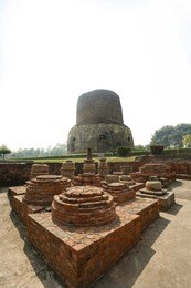 the dhamekh stupa, sarnath, india