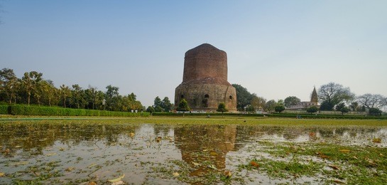 the dhamekh stupa, sarnath, india