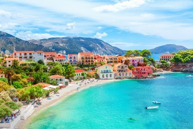 assos village in kefalonia, greece