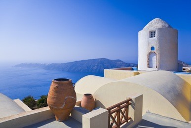 santorini view (imerovigli) - vacation background