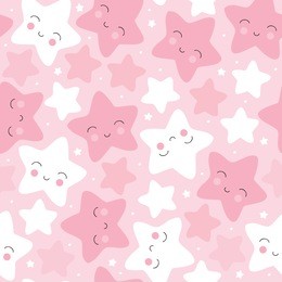 seamless pastel star pattern vector illustration
