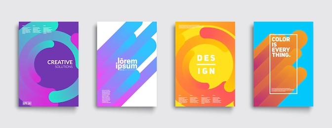 modern abstract covers set. cool gradient shapes composition. eps10 vector.