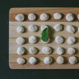 baking pastry, khanom ping, is a thai sweetmeat made of flour