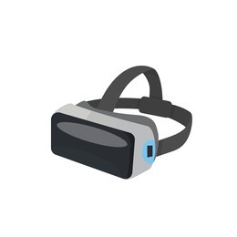 vr glasses or virtual reality helmet. realistic virtual reality headset for computer, phone or smart phone