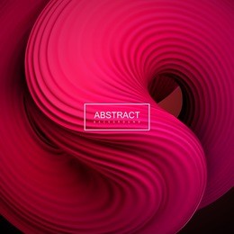 abstract vector background with 3d pink squeezed liquid shape. pink twisted viscous substance. cover or poster design template