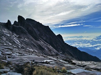 tunku abdul rahman peak. one of the peaks that can be found on the mount kinabalu.