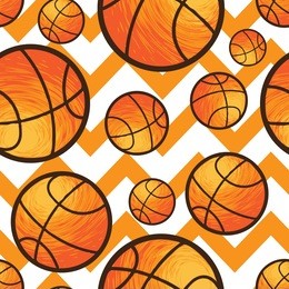 basketball seamless pattern
