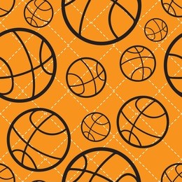 basketball seamless pattern
