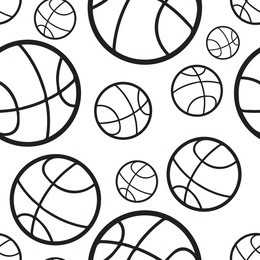 basketball vector seamless pattern