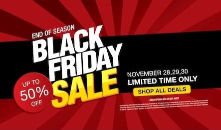 black friday sale banner layout design