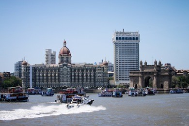 mumbai city view from the sea 
