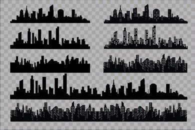 the silhouette of the city in a flat style. modern urban landscape.vector illustration