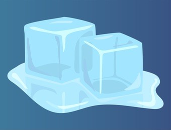 ice caps snowdrifts icicles elements arctic snowy cold water winter vector illustration.