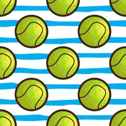 tennis ball seamless pattern